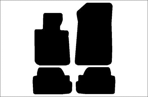 BMW 1 Series (E82) Simplex Carpeted Custom-Fit Floor Mats - Black - Coupe 4 PC Set - (2008 2009 2010 2011 08 09 10 11)
