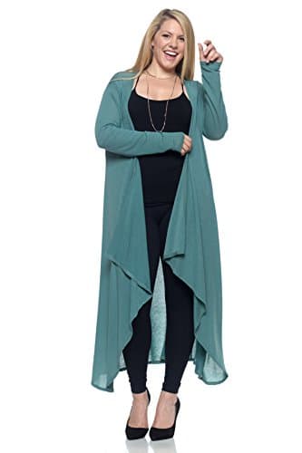 Hot Ginger Plus Size Cardigan (1X, Jade)