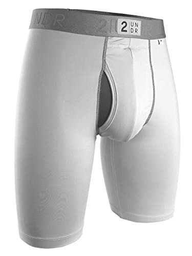2UNDR Power Shift Long Leg Boxer Briefs White Small
