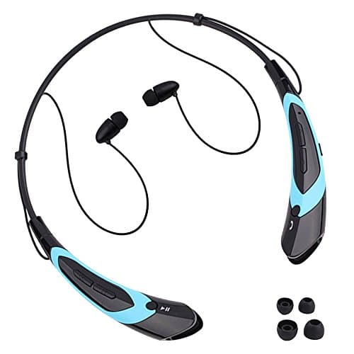 Bluetooth Headphones,Microcosm Wireless Bluetooth Earbuds Headset with Mic Noise Cancelling Sweatproof Hands-free for Running Gym Exercise (Blue-H7)