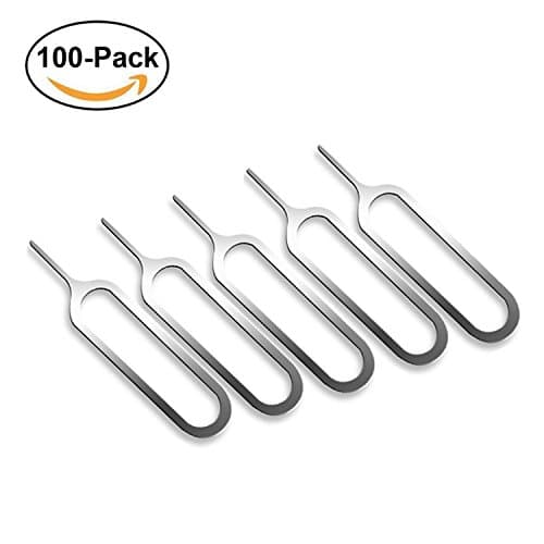 Sim Card Removal Tool,100 PCS Sim Card Tray Eject Pin Opener for Iphone Ipad Samsung Galaxy HTC and Other Smartphones by Fixer