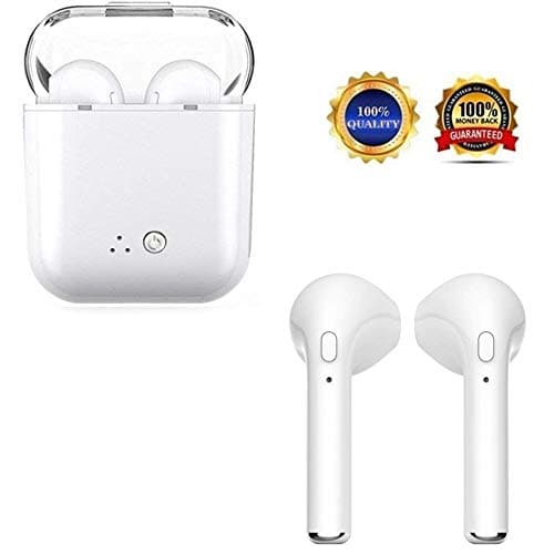 Bluetooth Headset, in-Ear Stereo Headset with Microphone and Charging Compartment, Noise-reducing Bluetooth Headset Compatible with Most Smartphones