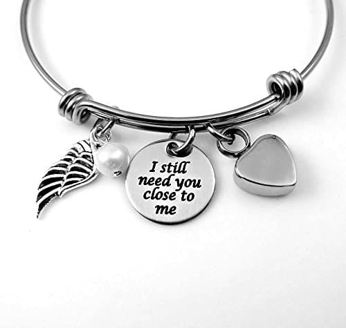 Cremation Ashes Remembrance Heart Bracelet