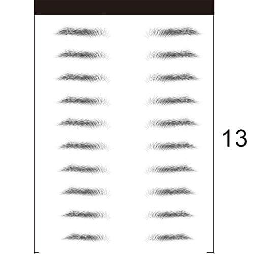 Tenflyer 3D Stick-On Eyebrows Sticker Eye Brow Makeup Decal