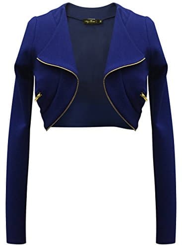 My Belle Junior's open front crop zipper jacket (MEDIUM, ROYAL)