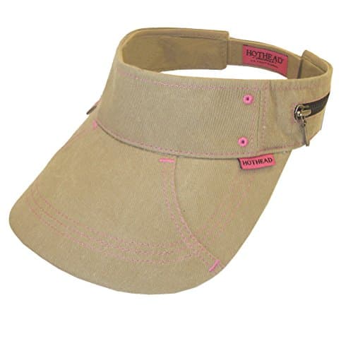 Hothead Large Brim Sun Visor Hat - Biowash in Khaki