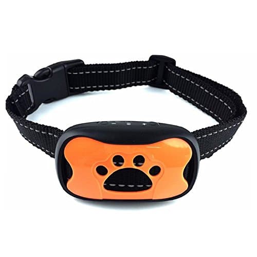 Bark Collar for Dog. Safe Shock Training Device. Anti-Barking Collar for Small/Medium Dogs. Bark Stop Device. Blue/Orange Shape Included. 7 Adjustable Sensitivity Levels for Sound&Shock Bark Control