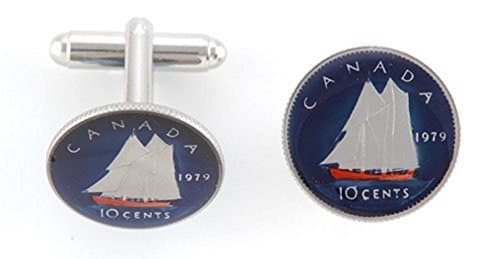 Canadian Dime Ship Coin Cufflinks