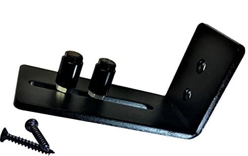 Adjustable Channel Wall Mount Floor Guide Roller - Barn Door Hardware (Powder Coated Black) by American Home Supply