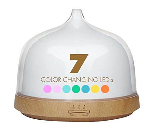 Pur Aromatherapy Essential Oil Diffuser Ultrasonic Cool Mist Humidifier, Durable Acrylic Top and Wood Grain Bottom, Great for Baby Nursery/Yoga/Spas/Offices, 200 mL