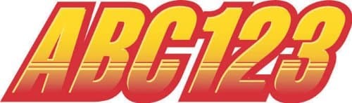 Stiffie Techtron Yellow/Red 3" Alpha-Numeric Registration Identification Numbers Stickers Decals for Boats & Personal Watercraft