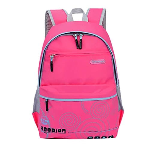 Large Space Decompressive Light Backpack for School Bookbag Girls Red