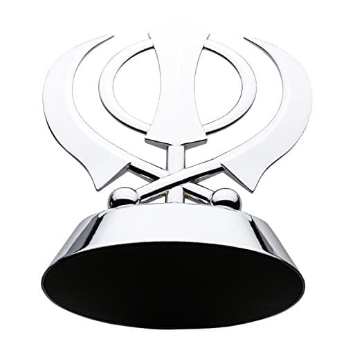 Universal World Silver Color Khanda For Car Dashboard