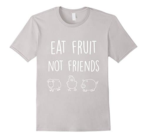 Men's Eat Fruit Not Friends Large Silver