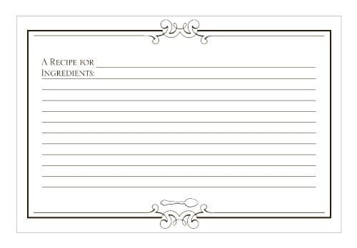 CR Gibson 4 by 6-Inch Initial Gourmet Plain Design Recipe Cards, 40-Count by C.R. Gibson
