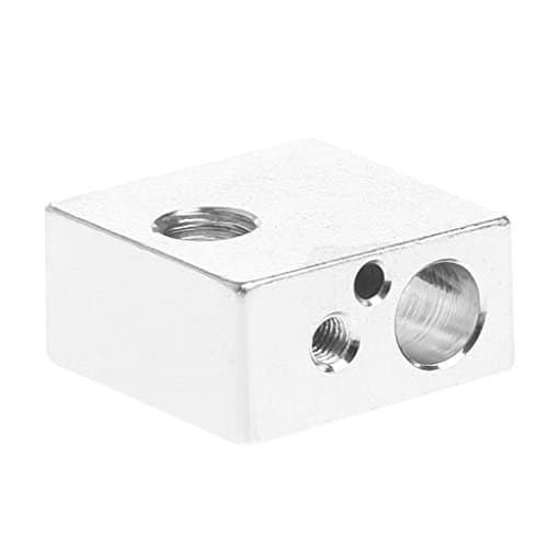 Aluoflower Aluminium Heating Block 202010mm M6 M3 Thread For Makerbot MK7/MK8 3D Printer