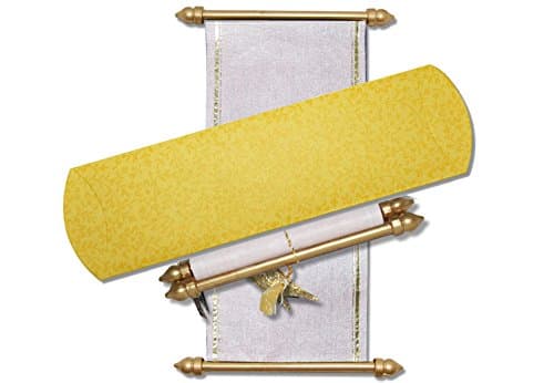 Small Size Scroll Invitations, Mini Scrolls (10 pcs) (Yellow)