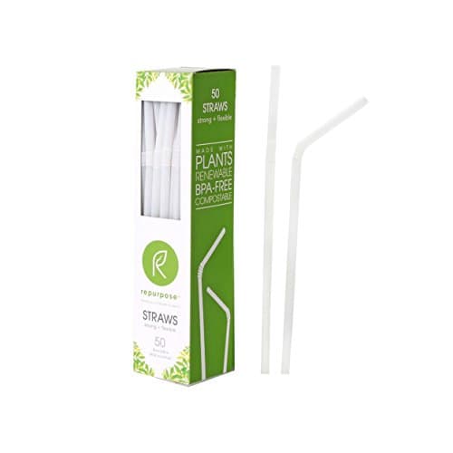Repurpose 100% Compostable Plant Based Straws | BPA Free | Eco Friendly Straws | 300 Party Straws