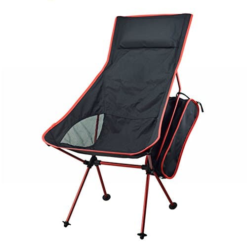 Camping Chairs ONEPACK Ultralight Portable Folding Chairs Lightweight Moon Foldable Beach Chair for Camping Hiking Sporting Touring Fishing Travelling Backpacking Outdoor (Extended Red)