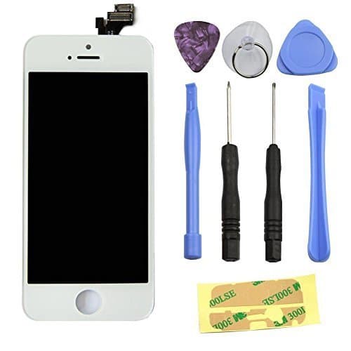 Navplus White iPhone 5 Assembly Replacement LCD Touch Screen Digitizer Lcd Display Replacement Part with Repair Tool Kit