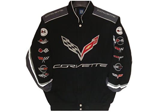 2017 Corvette Racing Embroidered Cotton Jacket Black Size Medium