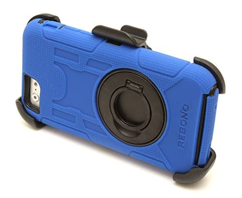 iPhone 6 Case, Rebono Rugged Shockproof Defender Case With Rotating Belt Clip & Kickstand For iPhone 6 (Blue)
