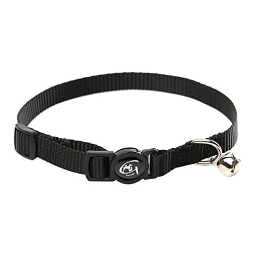 Loria Nylon Adjustable Cat Collar with Bell Reflective Cat Collar Pet Puppy Neck Belt Rope Fabric Cord