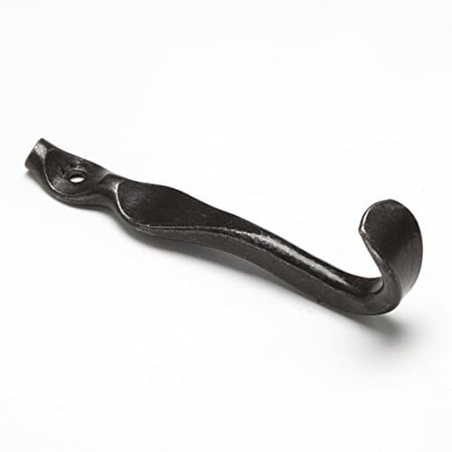 Forged Wrought Iron Hook 1201 - Coat Hook, Coat Rack, Key Hook, Mudroom Hooks, Wall Hooks, Kitchen Hook