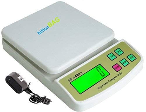 Probity Compact Scale with Tare Function SF 400A with Adaptor 10 kg Digital Multi-Purpose Kitchen Weighing Scale