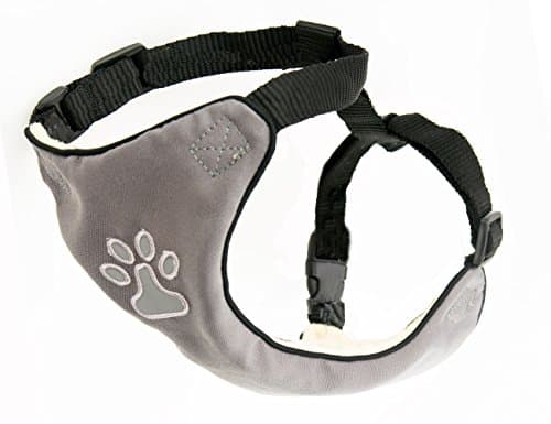 Comfortable & Adjustable Dog Harness by PetPup | Medium Size - Gray Color | Reflective | Safety Car Harness for Dogs | Easy Walk Dog Harness | Lightweight & Breathable Safety Strap Harness for Dogs