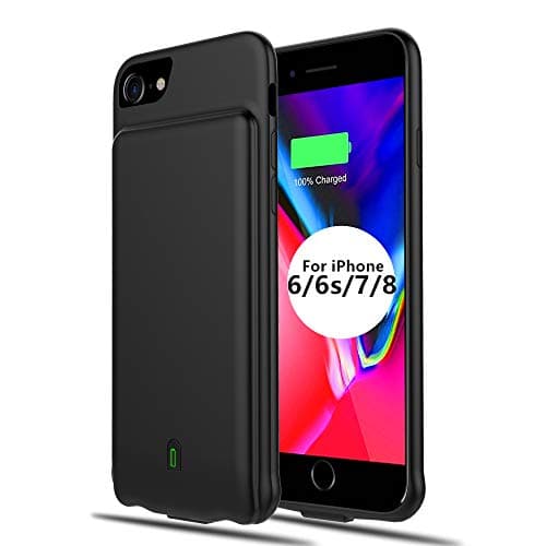 Battery Case for iPhone 6/6s/7/8, Extended Battery Charger Case for iPhone 6 6s 7 8 (4.7 inch) 4500mAh Portable Protective Charging Case (Black)