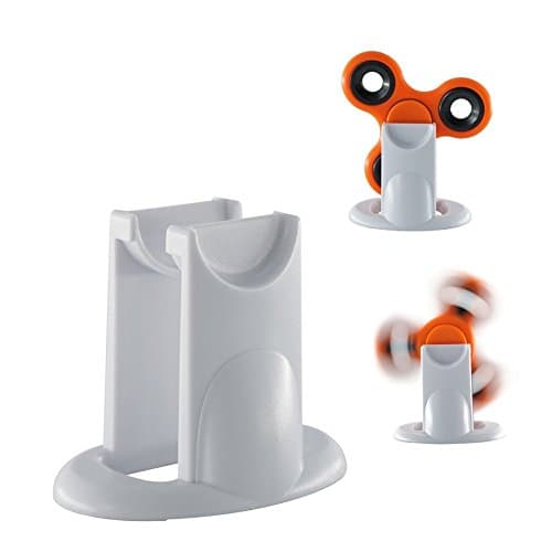 Banaroo Amazing Fidget Spinner Stand Best Accessory For Tri-spinner Hand Toys-Cool Stylish Strong Display Holder Organizer For Desk-Hands free Stress- Relieving Spinning (White)