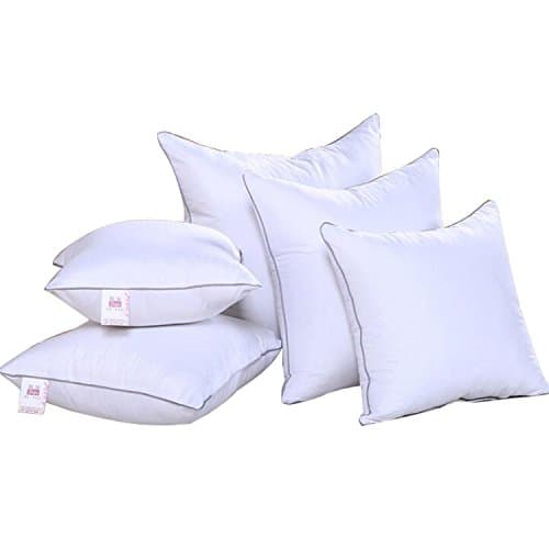 LAZAMYASA Decorative Pillow Insert (2 Pack) - Square 18x18 Sofa and Bed Pillow - Polyester Cotton Indoor White Pillows by Utopia Bedding (14x22 IN)