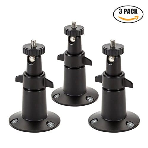 Jelune- Arlo Mount /Arlo Pro Mount, Security Camera Metal Wall/ Ceiling Mount, Adjustable Indoor/Outdoor Mount for Arlo, Arlo Pro, CCTV Camera and Other Compatible Models (3 Pack, Metal)