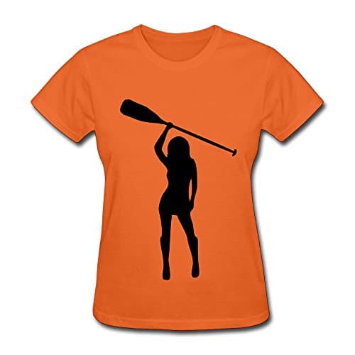 Rafting Chick Orange Womens Customize T-shirt