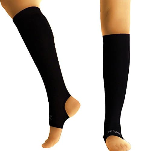XYZ Athletic Copper Calf Compression Sleeve with Ankle Support (Pair)- Aids Leg Circulation, Muscle Recovery, Warm Up, Shin Splint Pain Relief (medium)