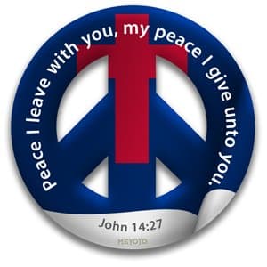 Peace Through Christ MEYOTO Magnet