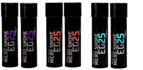 6-Pieces Colorful Smoke for Photography Props - Just pull wire to start - Runs 30 Seconds Each - Receive 6 of MOST POPULAR Colors! (6-Pack: 2 Red, 2 Blue, 2 Purple)