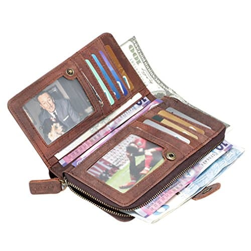 Excellent RFID Blocking ID Card Liscence Checkbook Bifold Wallet For Men