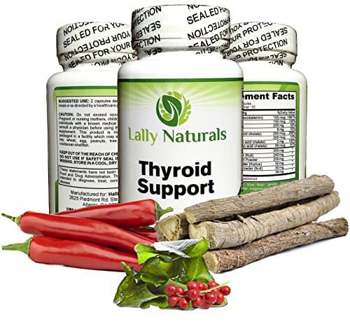 Thyroid Support Supplement with Iodine - Non-GMO - Natural Thyroid Helper for Increased Metabolism, Energy and Focus - Helps support healthy thyroid activity (120 Capsules)
