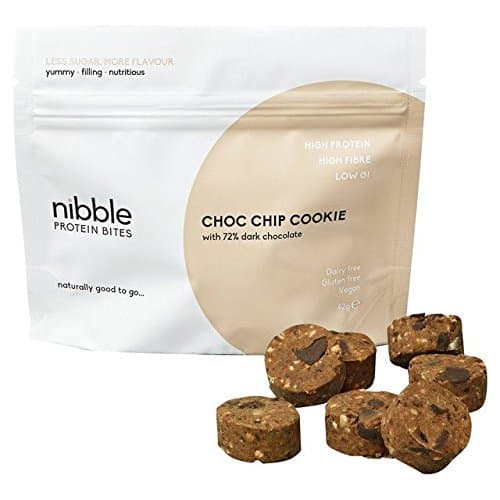 Nibble Protein Bites Choc Chip Cookie with 72% Dark Chocolate 42g
