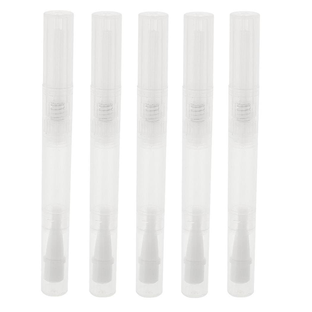 Empty Container,Putars 5Pcs 3ml Empty Transparent Twist Pen Cosmetic Container Lip Gloss Eyelash Growth Liquid