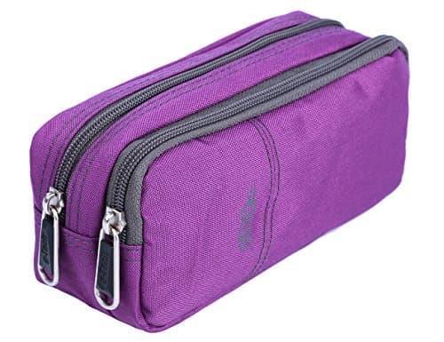 Pen Case Only Warm Large Pen Cases with Double Compartments Purple