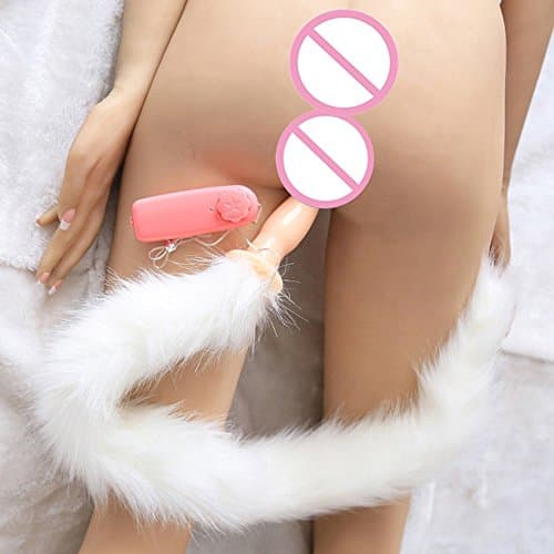 Texay(TM) Long White Fo x Tail A nal Plug Fe ti sh Se x Products Toys For Women Silicone Metal Two Styles