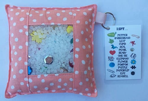 Sensory I Spy Bag (Advanced) - Peach Polka Dot