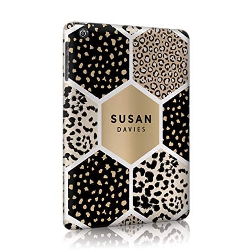 Personalised iPad 2/3/4 Tirita Case Hard Cover PRINTED GLITTER, NO REAL GLITTER Animal Print Snake Rose Gold Leopard Skin Custom Initials Name