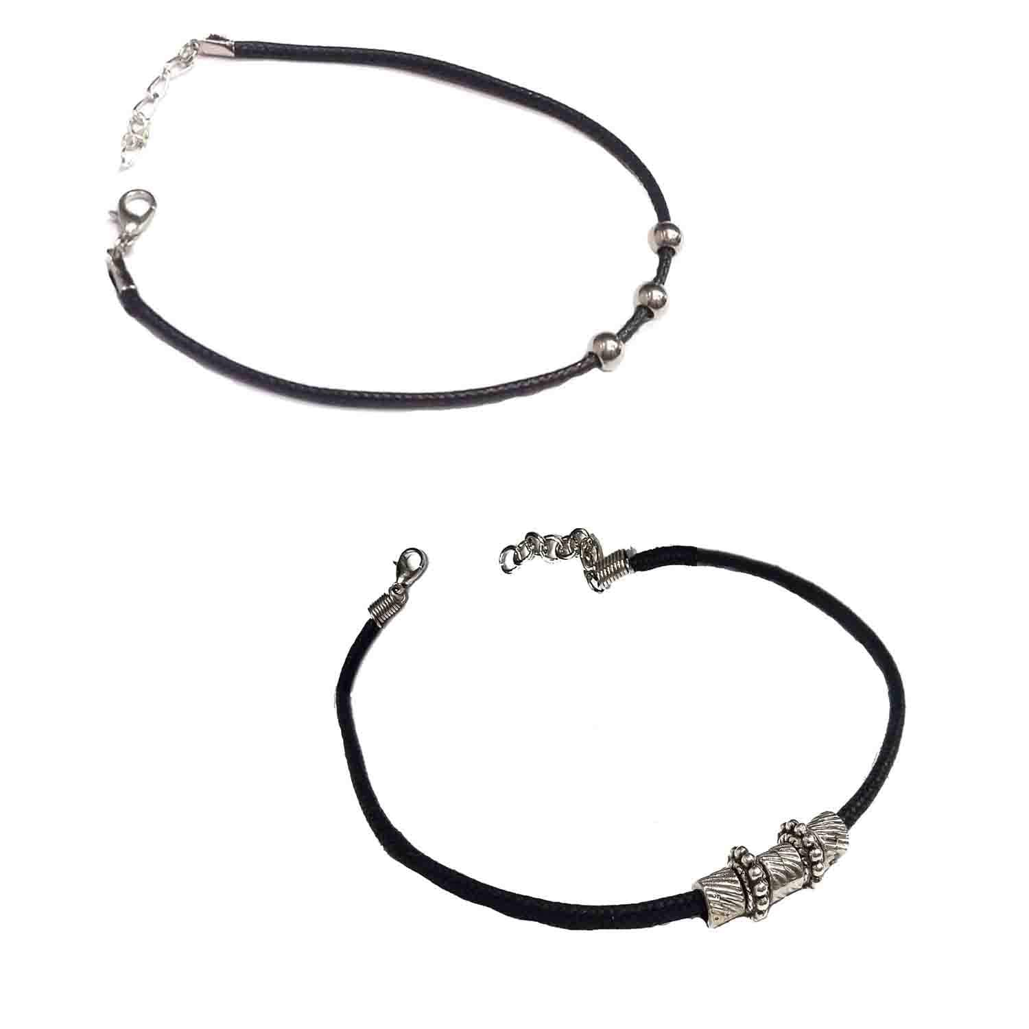 Gurjari Black Thread Anklet for Girls