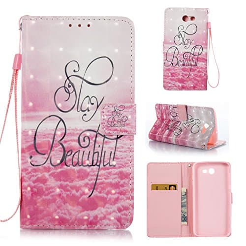Galaxy J7 V Case, Galaxy J7 Sky Pro Case, Galaxy J7 Perx Case, Galaxy J7 2017 Case, Everun 3D Wallet Folio Leather Flip Case Cover for Samsung Galaxy J7 2017