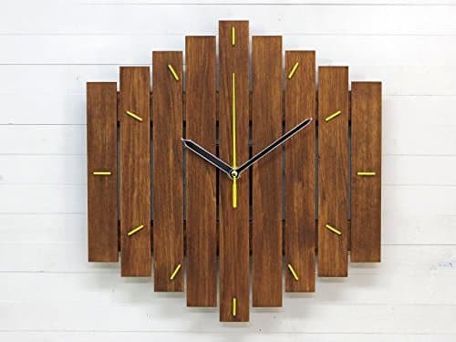 "Big Romb", Wooden Wall Clock, Unique Wall Clock Decor, Retro Wall Clock, Oversized Wall Clock, Office Clock, Kitchen Wall Clock, SILENT WALL CLOCK