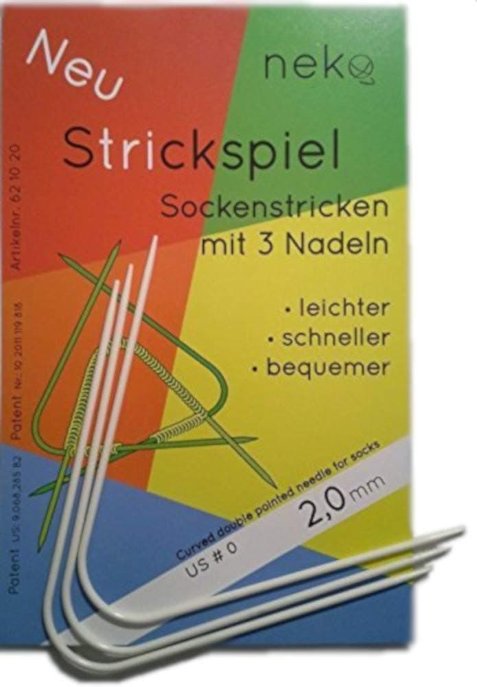 Neko Sock Curved Double Pointed Knitting Needle Set (US 0 (2.0 mm))